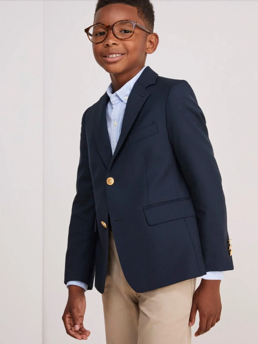 Vineyard Vines | Kids Boathouse Performance Wool Blazer Navy Blue Gold Size 18